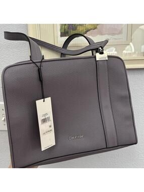 Calvin Klein Women's Grey and Purple Bag